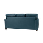 Lea 77.2 Mid-Century Sofa — 3-Seat Faux Leather Couch for Living Room