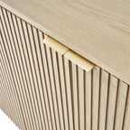 Modern Fluted Curved Wood Cabinet with Elegant Storage Solution