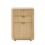 Modern Fluted Cabinet with Drawers and A4 File Storage