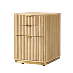 Modern Fluted Cabinet with Drawers and A4 File Storage