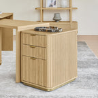 Modern Fluted Cabinet with Drawers and A4 File Storage