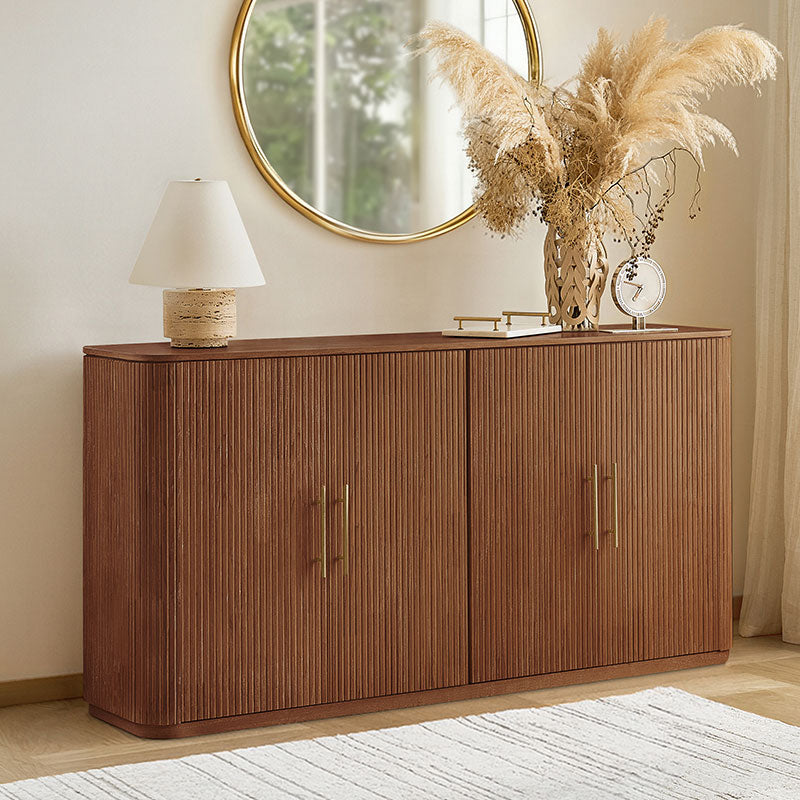 Ivan Fluted Premium Wood Cabinet