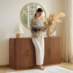 Ivan Fluted Premium Wood Cabinet