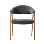 Elena Mid-Century Modern Upholstered Dining Chair with Solid Wood Legs,Set Of 2