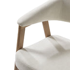 Elena Mid-Century Modern Upholstered Dining Chair with Solid Wood Legs,Set Of 2