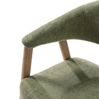 Elena Mid-Century Modern Upholstered Dining Chair with Solid Wood Legs,Set Of 2