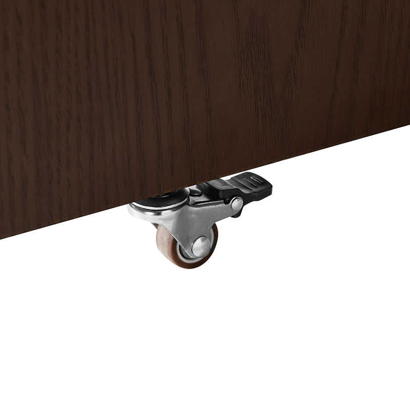 Modern Fluted L shaped  360 Rotating Wooden Office Desk