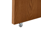 Modern Fluted L shaped  360 Rotating Wooden Office Desk