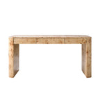 Poplar Burl Desk in Natural Modern Style