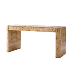 Poplar Burl Desk in Natural Modern Style