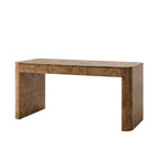 Poplar Burl Desk in Natural Modern Style