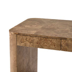 Poplar Burl Desk in Natural Modern Style