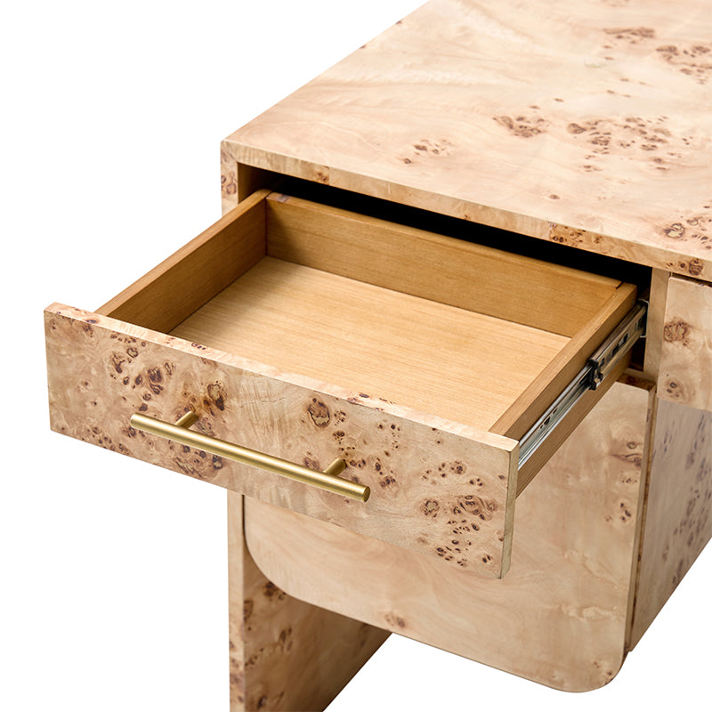 Burl Wood Desk with Timeless Modern Appeal