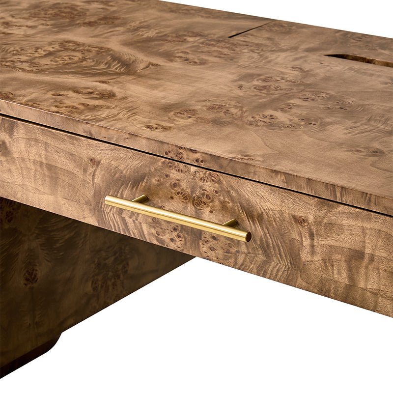 Burl Wood Desk with Timeless Modern Appeal