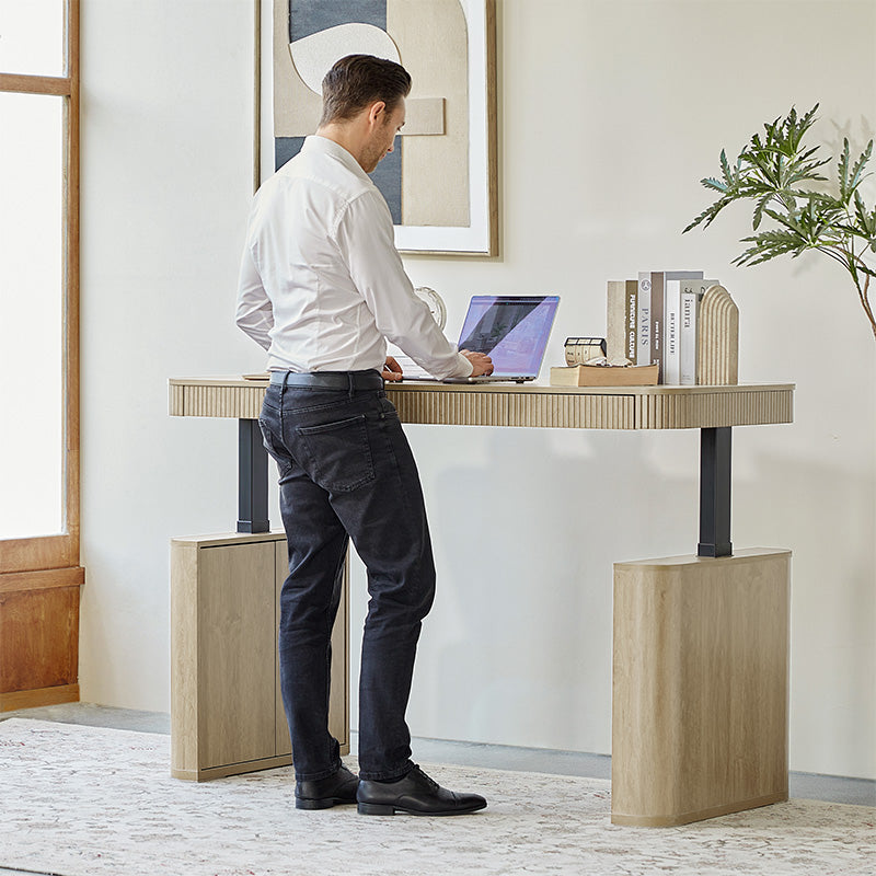 Baggio Modern Electric Adjustable Standing Desk with Cable Management