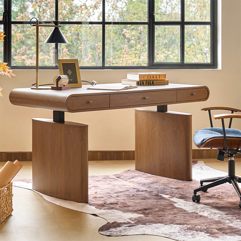 Louise Mid-century Modern Electric Adjustable Standing Desk with Wireless Charging