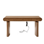 Louise Mid-century Modern Electric Adjustable Standing Desk with Wireless Charging