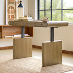 Louise Mid-century Modern Electric Adjustable Standing Desk with Wireless Charging