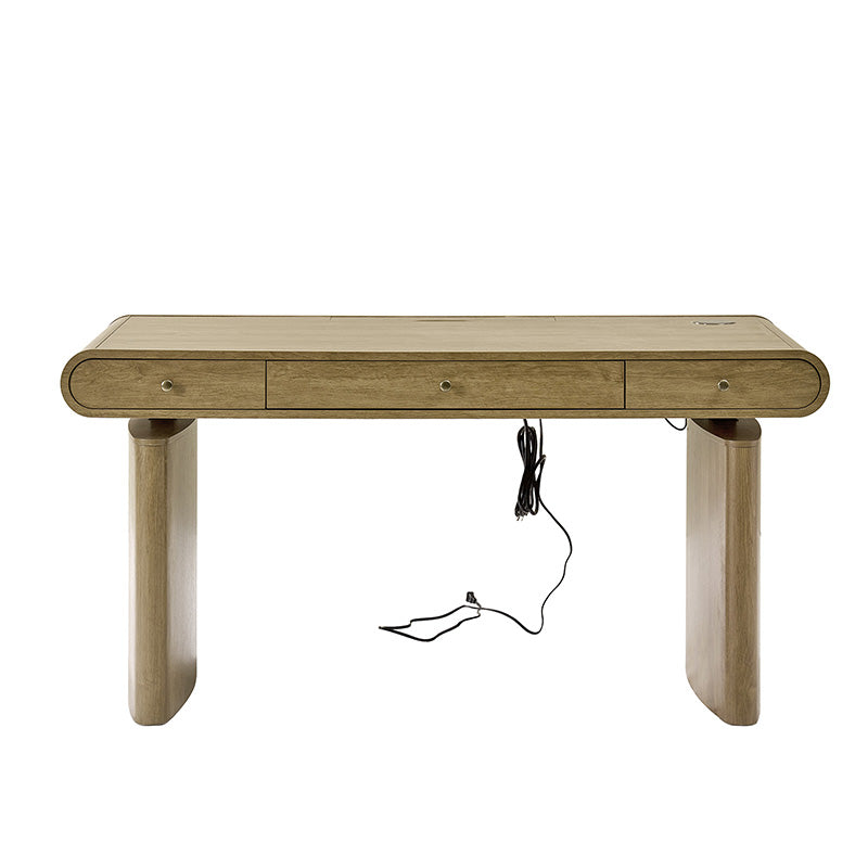 Louise Mid-century Modern Electric Adjustable Standing Desk with Wireless Charging