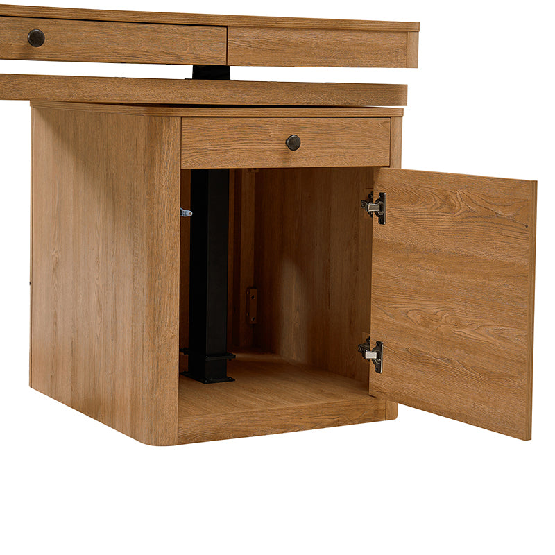 Veritas 360-Degree Rotating Desk Electric Adjustable Standing Desk with Flip-Top Lid