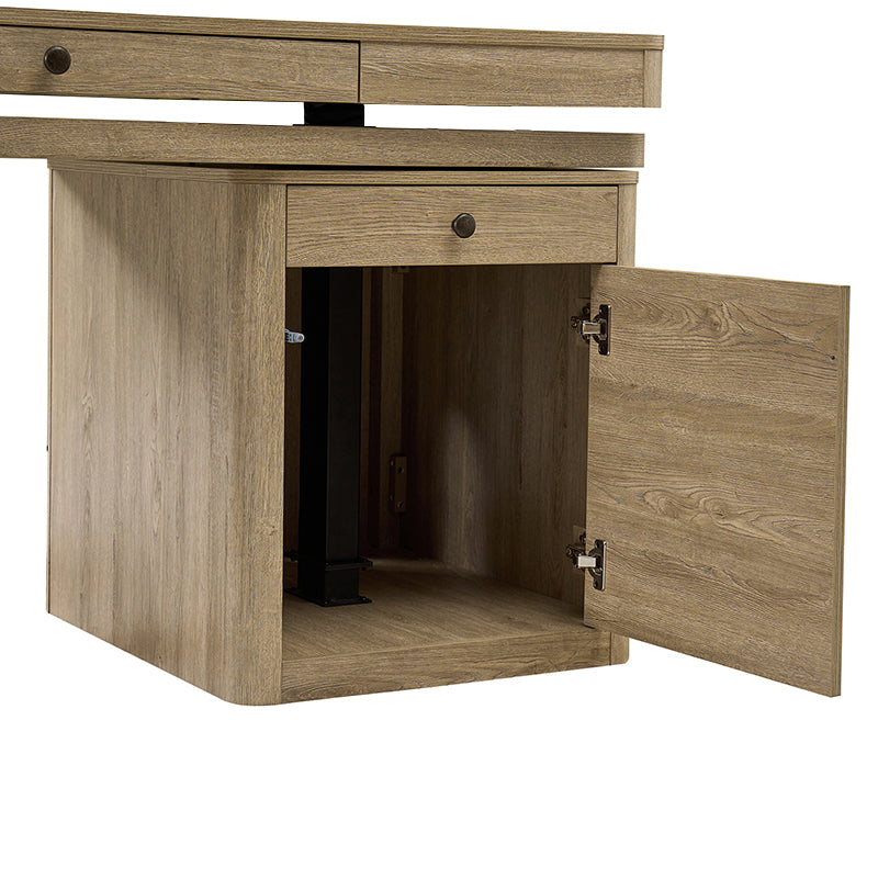 Veritas 360-Degree Rotating Desk Electric Adjustable Standing Desk with Flip-Top Lid