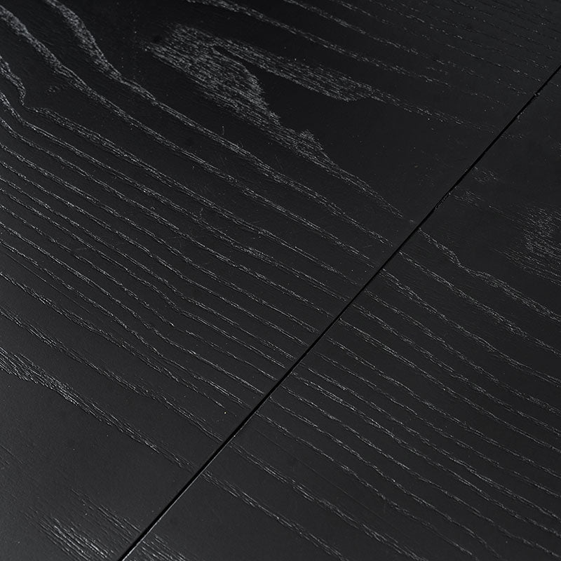 7-Piece Modern Space Saving Dining Table with Mid-Century Rattan Chairs Set