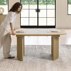 American Modern Fluted Extendable Multi-Functional Table