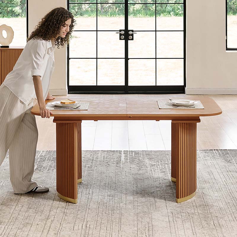 American Modern Fluted Extendable Multi-Functional Table