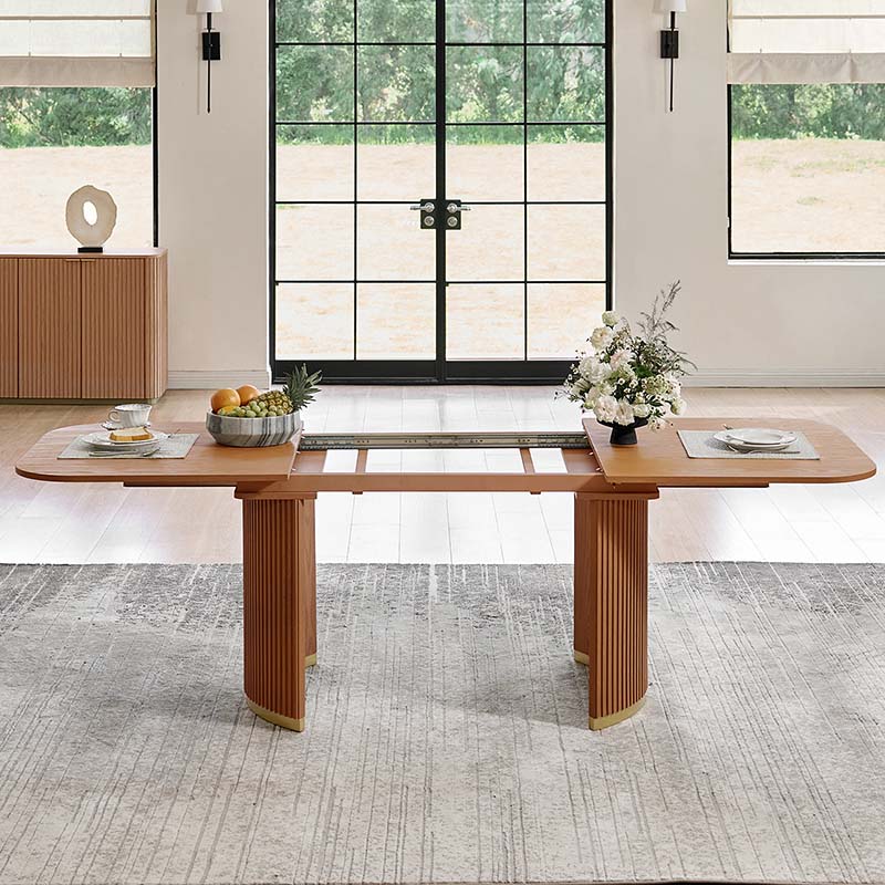 American Modern Fluted Extendable Multi-Functional Table