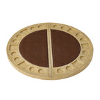 6-Piece 42“ Solid Wood Dual-Purpose Game & Dining Table with Drink Holders