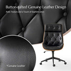 Linzy Genuine Leather Office Chair