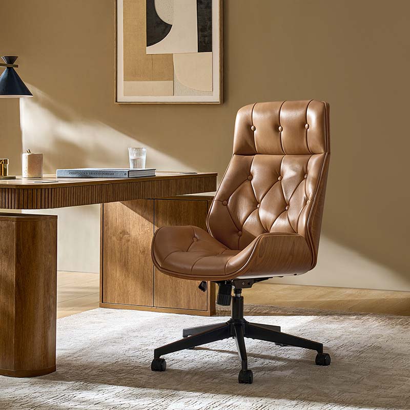 Linzy Genuine Leather Office Chair