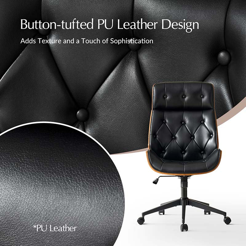 Linzy Genuine Leather Office Chair