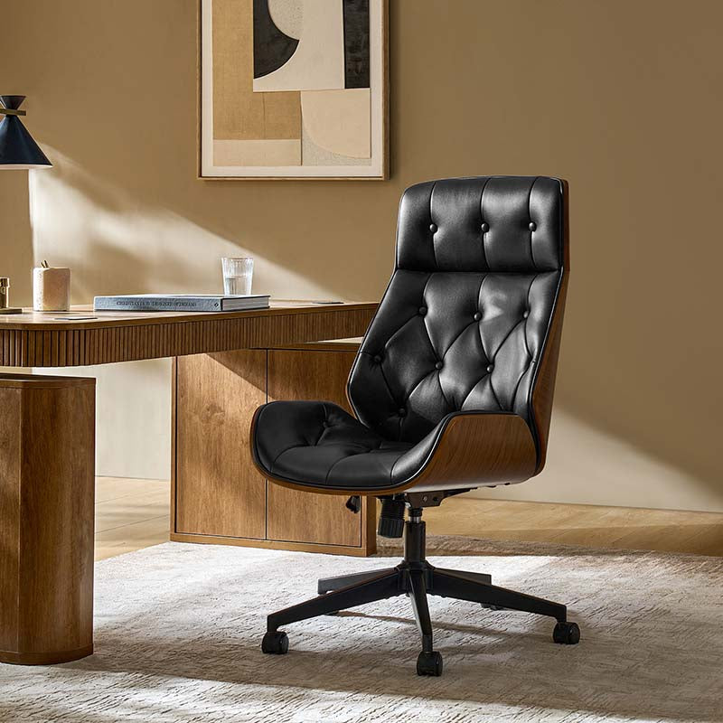 Linzy Genuine Leather Office Chair