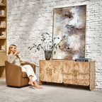 Contemporary Burl Veneer Cabinet for Stylish Living