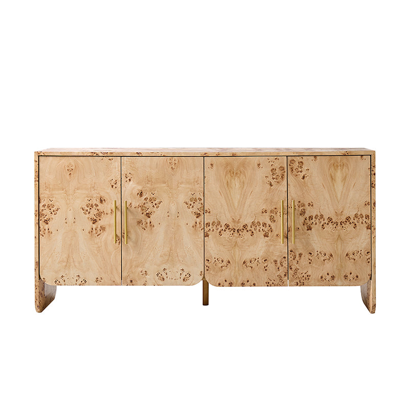 Contemporary Burl Veneer Cabinet for Stylish Living