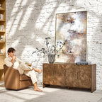 Contemporary Burl Veneer Cabinet for Stylish Living