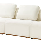 Terra Cloud 139 Boneless Sectional Sofa with Table - Deep-Seated Sectional for Modern Living Rooms