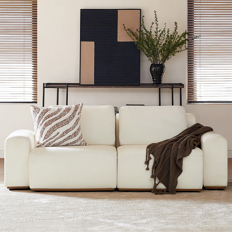 Terra Cloud 139 Boneless Sectional Sofa with Table - Deep-Seated Sectional for Modern Living Rooms