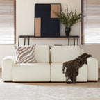 Terra Cloud 139 Boneless Sectional Sofa with Table - Deep-Seated Sectional for Modern Living Rooms