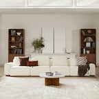 Terra Cloud 139 Boneless Sectional Sofa with Table - Deep-Seated Sectional for Modern Living Rooms