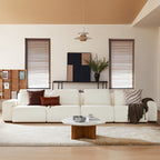 Terra Cloud 139 Boneless Sectional Sofa with Table - Deep-Seated Sectional for Modern Living Rooms