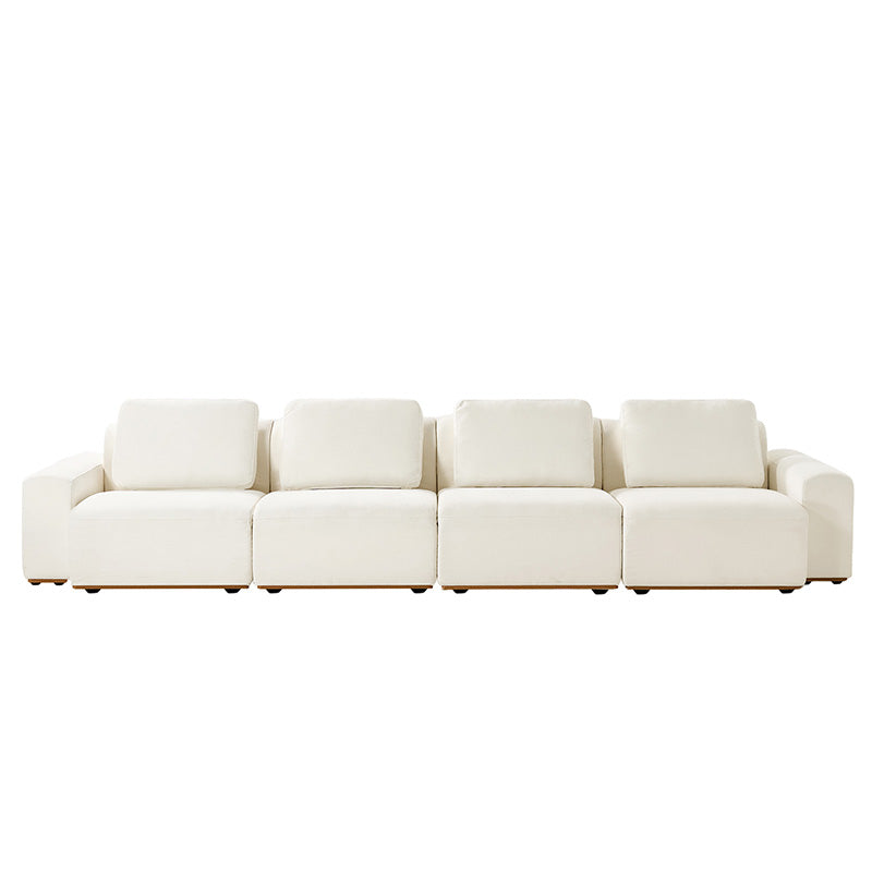 Terra Cloud 139 Boneless Sectional Sofa with Table - Deep-Seated Sectional for Modern Living Rooms