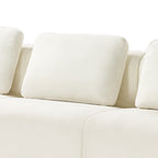 Terra Cloud 139 Boneless Sectional Sofa with Table - Deep-Seated Sectional for Modern Living Rooms