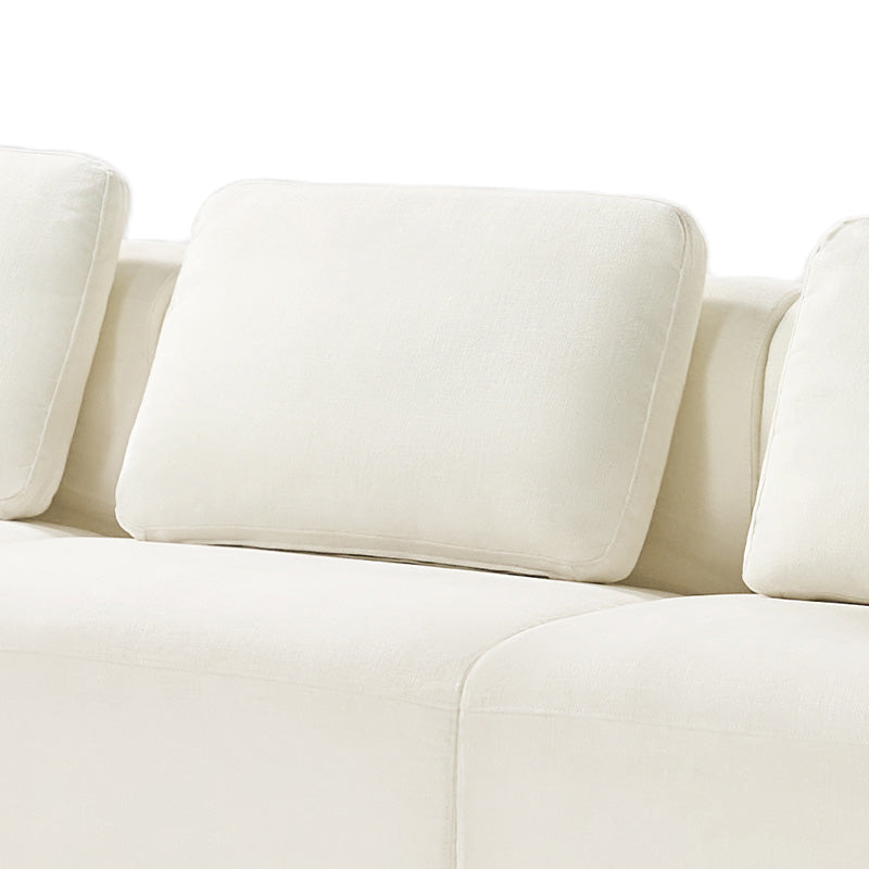 Terra Cloud 139 Boneless Sectional Sofa with Table - Deep-Seated Sectional for Modern Living Rooms