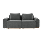 Terra Cloud 139 Boneless Sectional Sofa with Table - Deep-Seated Sectional for Modern Living Rooms