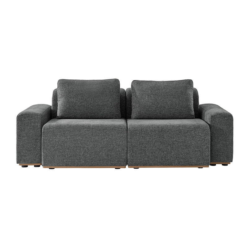 Terra Cloud 139 Boneless Sectional Sofa with Table - Deep-Seated Sectional for Modern Living Rooms