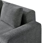 Terra Cloud 139 Boneless Sectional Sofa with Table - Deep-Seated Sectional for Modern Living Rooms