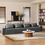 Terra Cloud 139 Boneless Sectional Sofa with Table - Deep-Seated Sectional for Modern Living Rooms