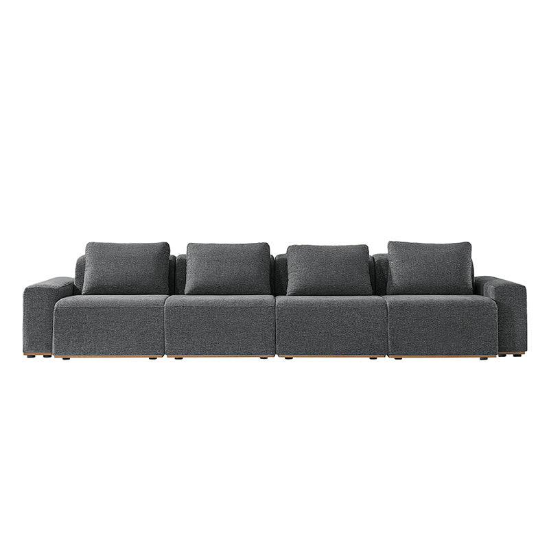 Terra Cloud 139 Boneless Sectional Sofa with Table - Deep-Seated Sectional for Modern Living Rooms